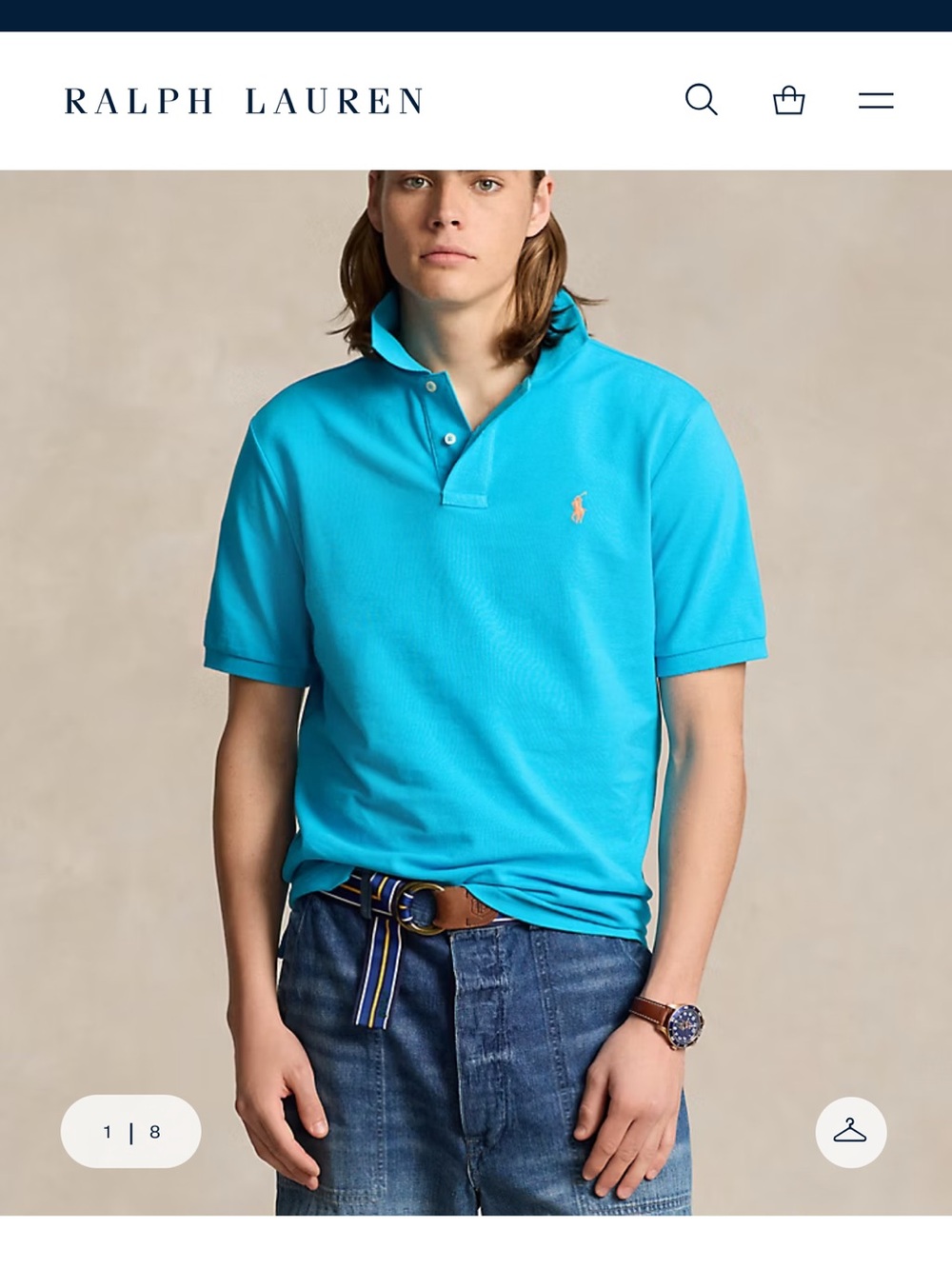 Polo by Ralph Lauren Boys Turquoise Blue Polo Shirt - Sz XL (18/20)💙